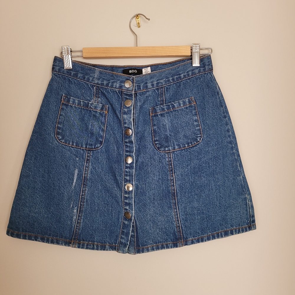 Urban Outfitters BDG Denim Button-Front Skirt